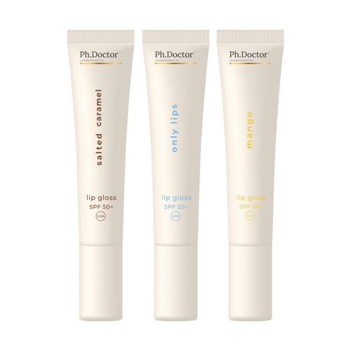 Lip Gloss SPF 50+ SET - Zestaw trzech błyszczyków do ust z filtrem SPF 50+